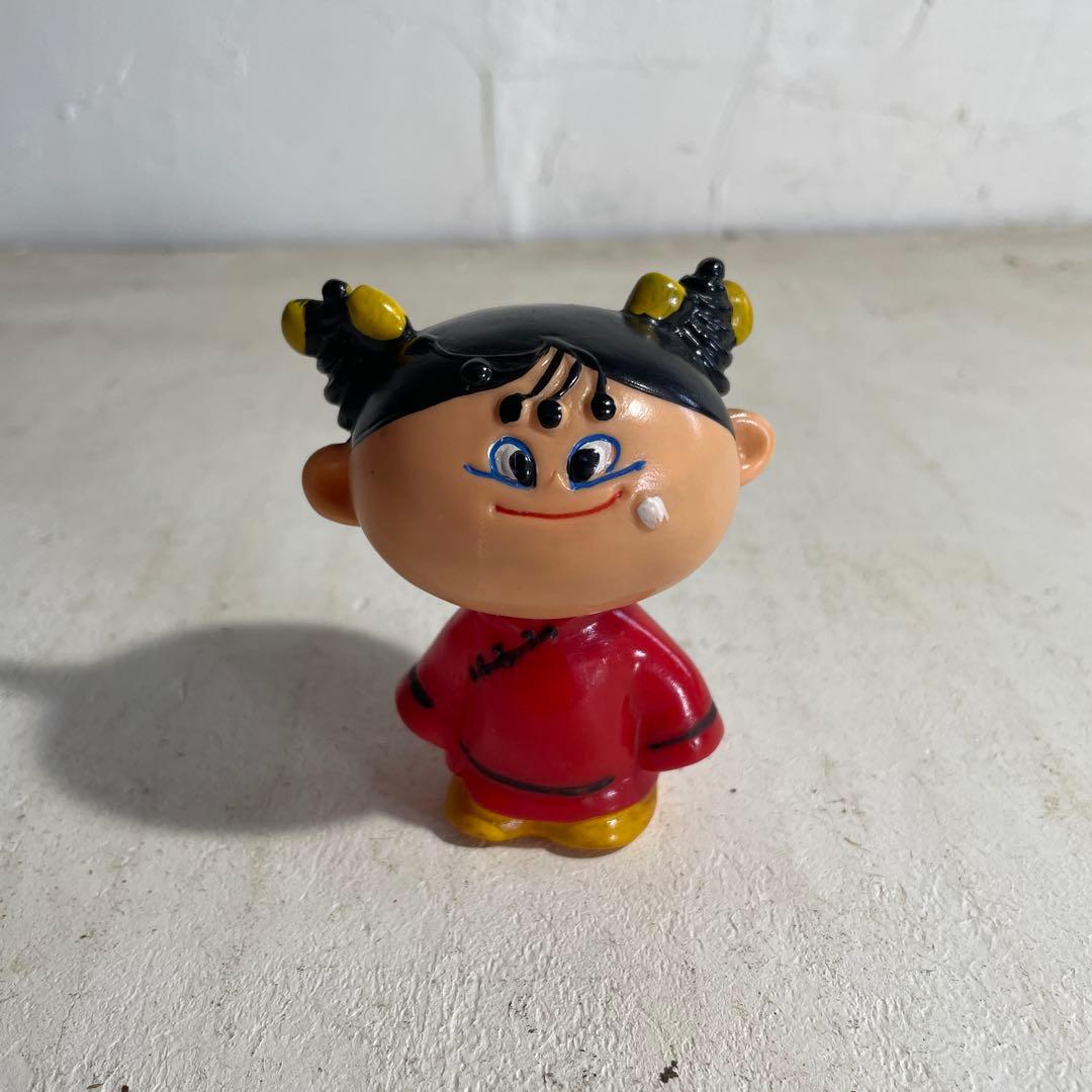 昭和レトロ 銀座アスター アスターちゃん ソフビ人形 チャイナ服 赤