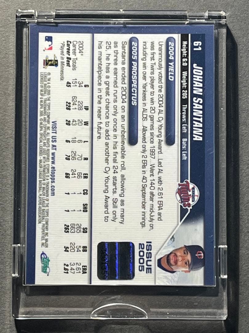 etopps ヨハンサンタナ投手 直筆サインカード 訳あり - メルカリ