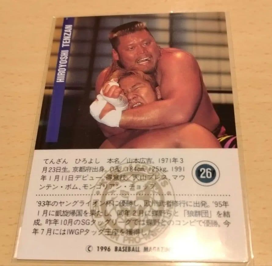 天山広吉とヒロ斎藤のカード 新日本プロレス選手カード2枚セット 狼群