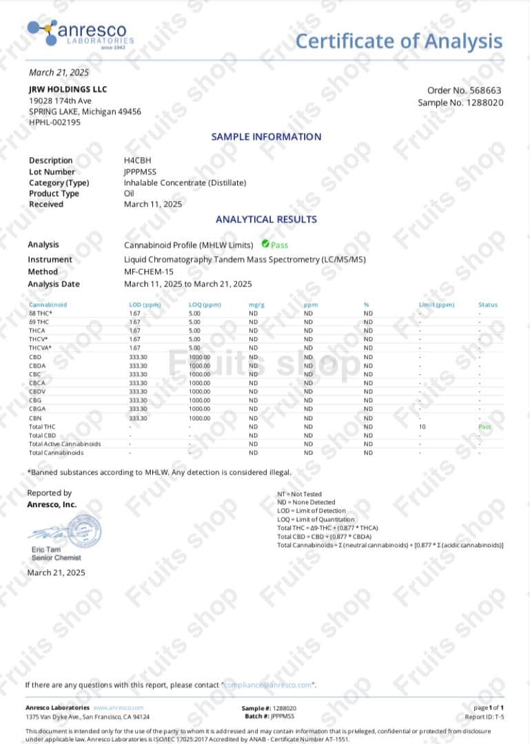 CRDP/H4CBH リキッド2本セット 0.5ml CBN/CBG/CBD