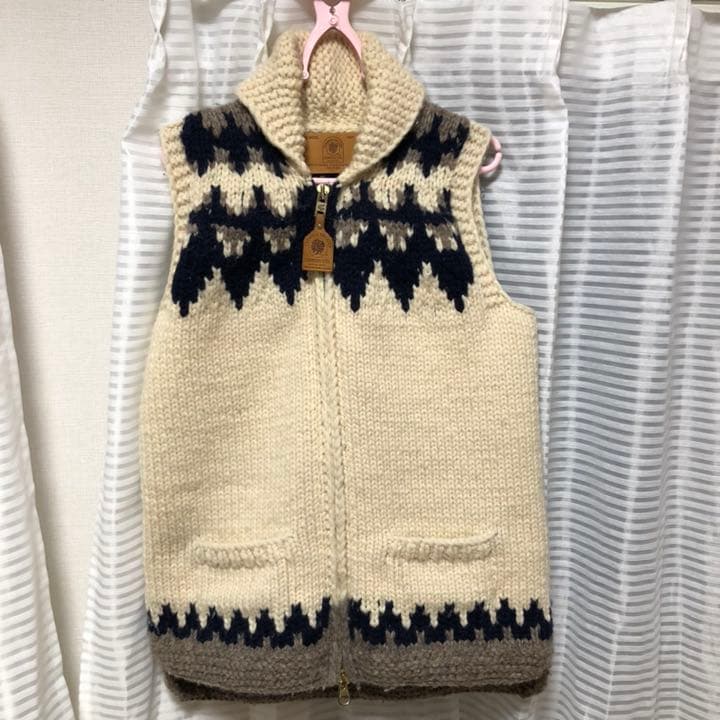 カナディアンセーター ニット カウチン ベスト 中古・古着通販】CANADIAN SWEATER (カナディアンセーター) カウチン