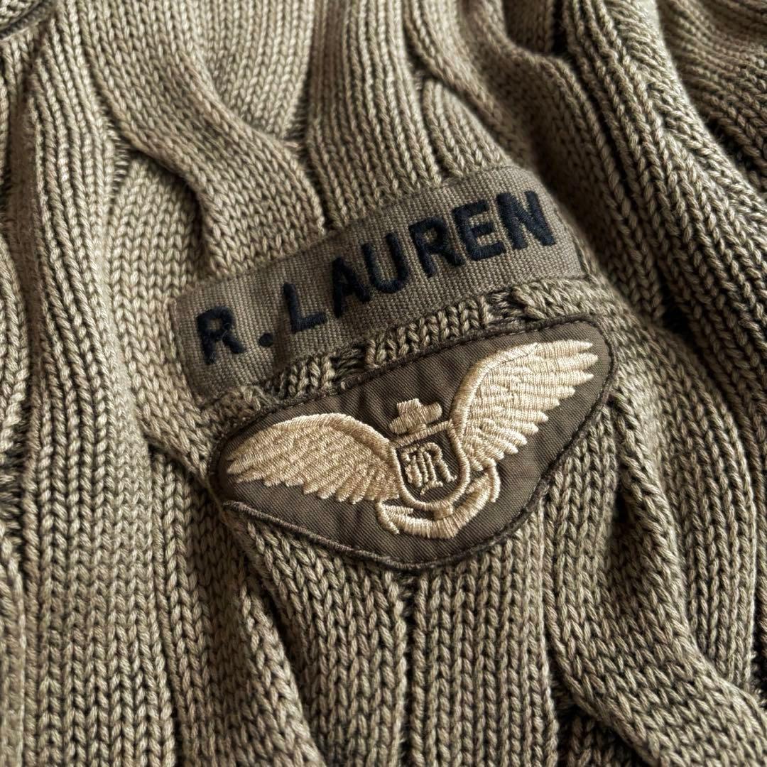 POLO RALPH LAUREN コットンケーブルニット 刺繍 エンブレム - メルカリ