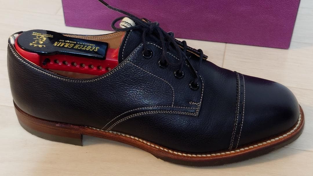 新品未使用 室内試着のみ スコッチグレイン F6206 革靴 黒 25 3E