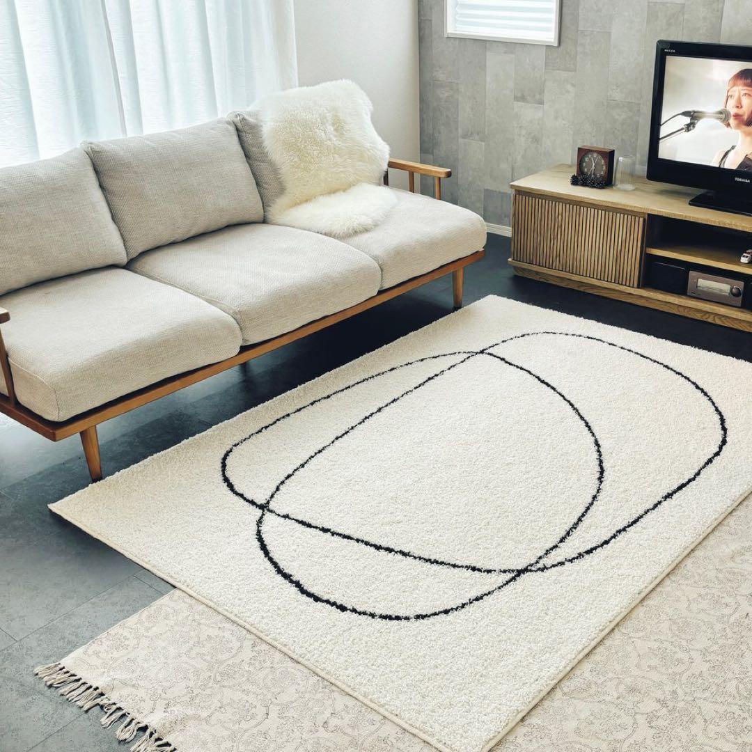 unico ラグ GRABE グラーベ 絨毯 ナチュラル シンプル - メルカリ