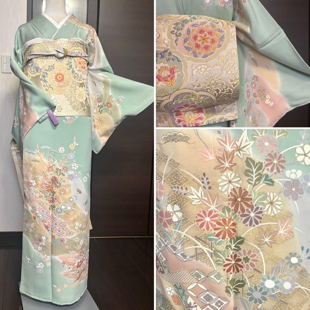 金駒刺繍　訪問着　フルセット　入学式　卒業式　お宮参り 金駒刺繍 訪問着 フルセット 入学式 卒業式 お宮参り