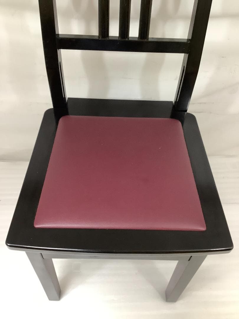 78537※YAMAHA背もたれ付きピアノ椅子（黒）