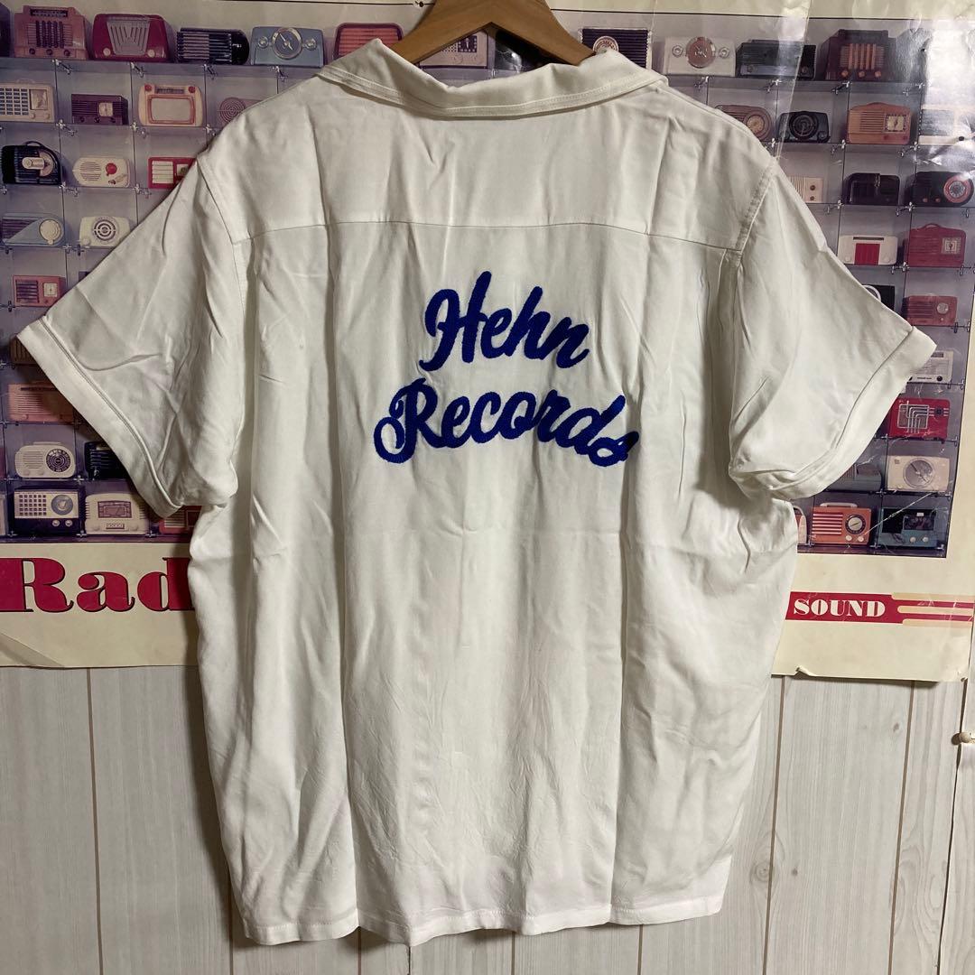 希少HEHN RECORDSヘンレコード藤井風レーヨン刺繍ロゴボーリングシャツ