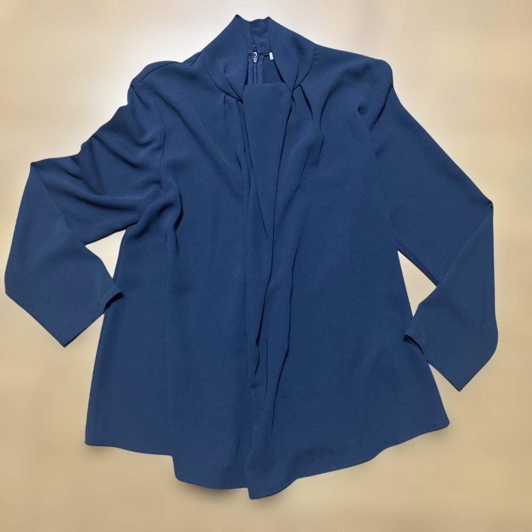 theory luxe ネイビー長袖ブラウス38 Theory luxe - theory luxe(セオリーリュクス) 長袖シャツブラウス