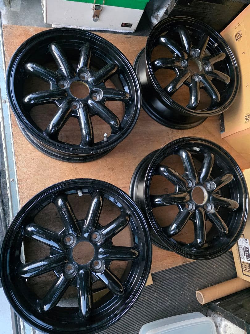 14インチ ・PCD 100④穴 ☆14インチ 中古 鉄ホイール 4本 4穴 PCD100 ハブ54mm☆ : タイヤ