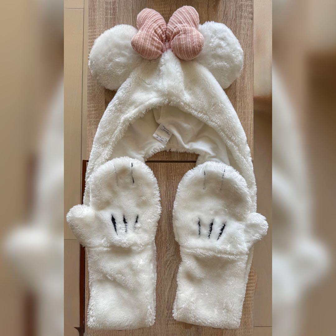 Disney ディズニー ミニーファンキャップ マフラー 手袋 - メルカリ