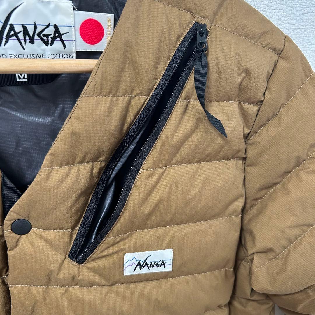 NANGA ナンガ ホワイトレーベル ダウンカーディガン Sサイズ coyote