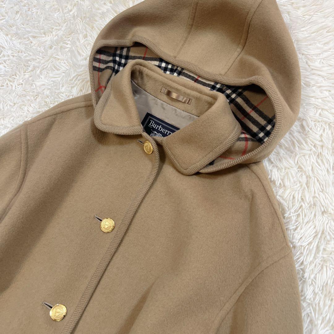 バーバリー 大きいサイズ ダブルフェイス ロングコート ノバチェック