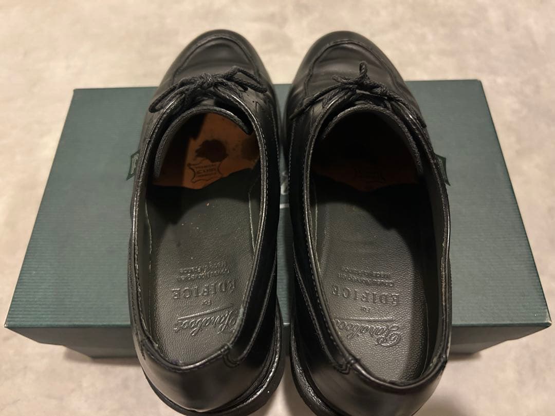 パラブーツ EDIFICE別注 シャンボード ステッチ黒24.5cm - メルカリ