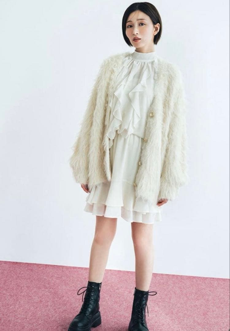 COCO DEAL カスケードボウタイフリルミニワンピース - メルカリ