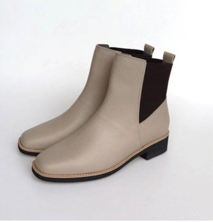 SALE！新品レシピRecipe バックゴアブーツ　23.5cm　グレージュ