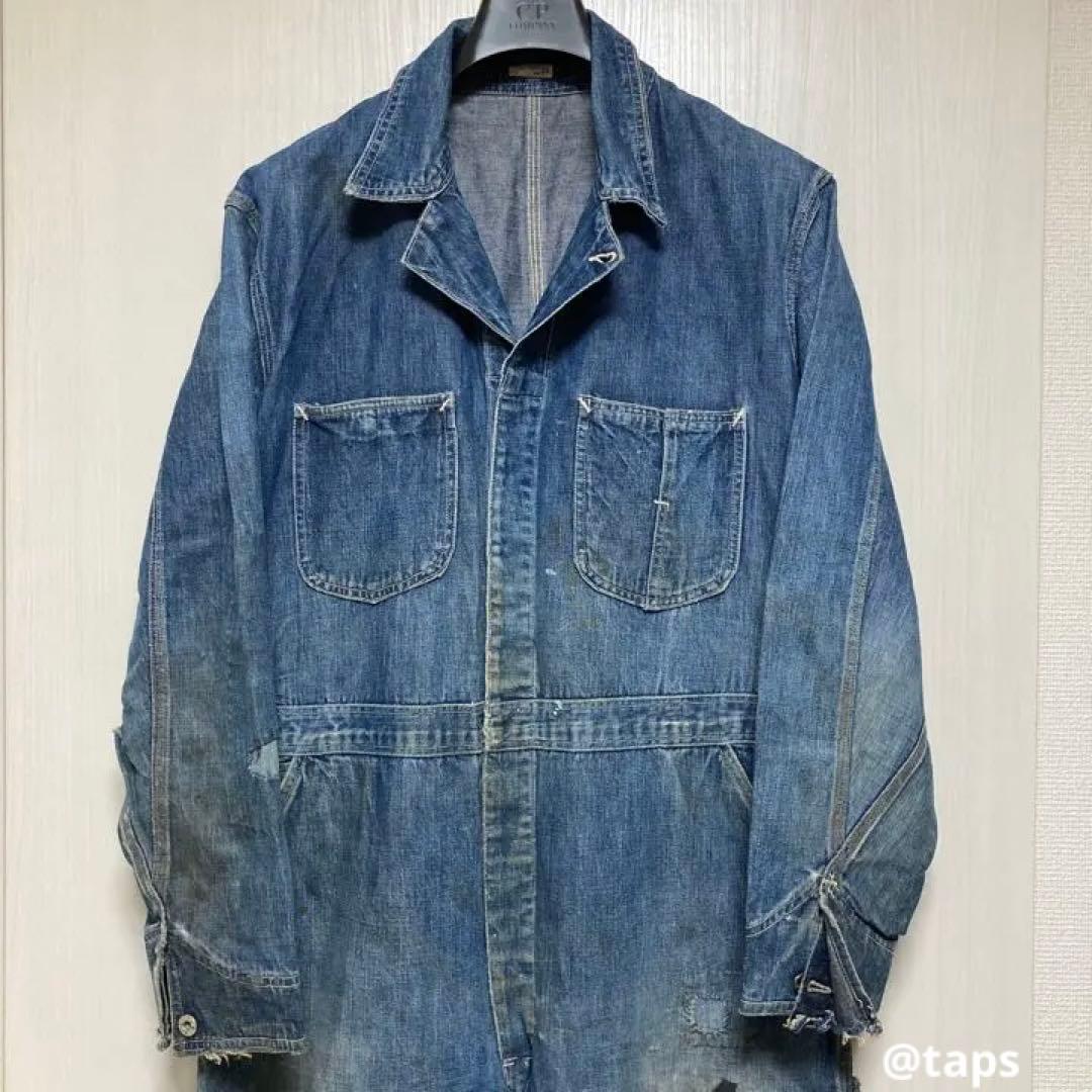 30s〜Lee リーユニオンオールズハウスマークタグ デニムオールインワン