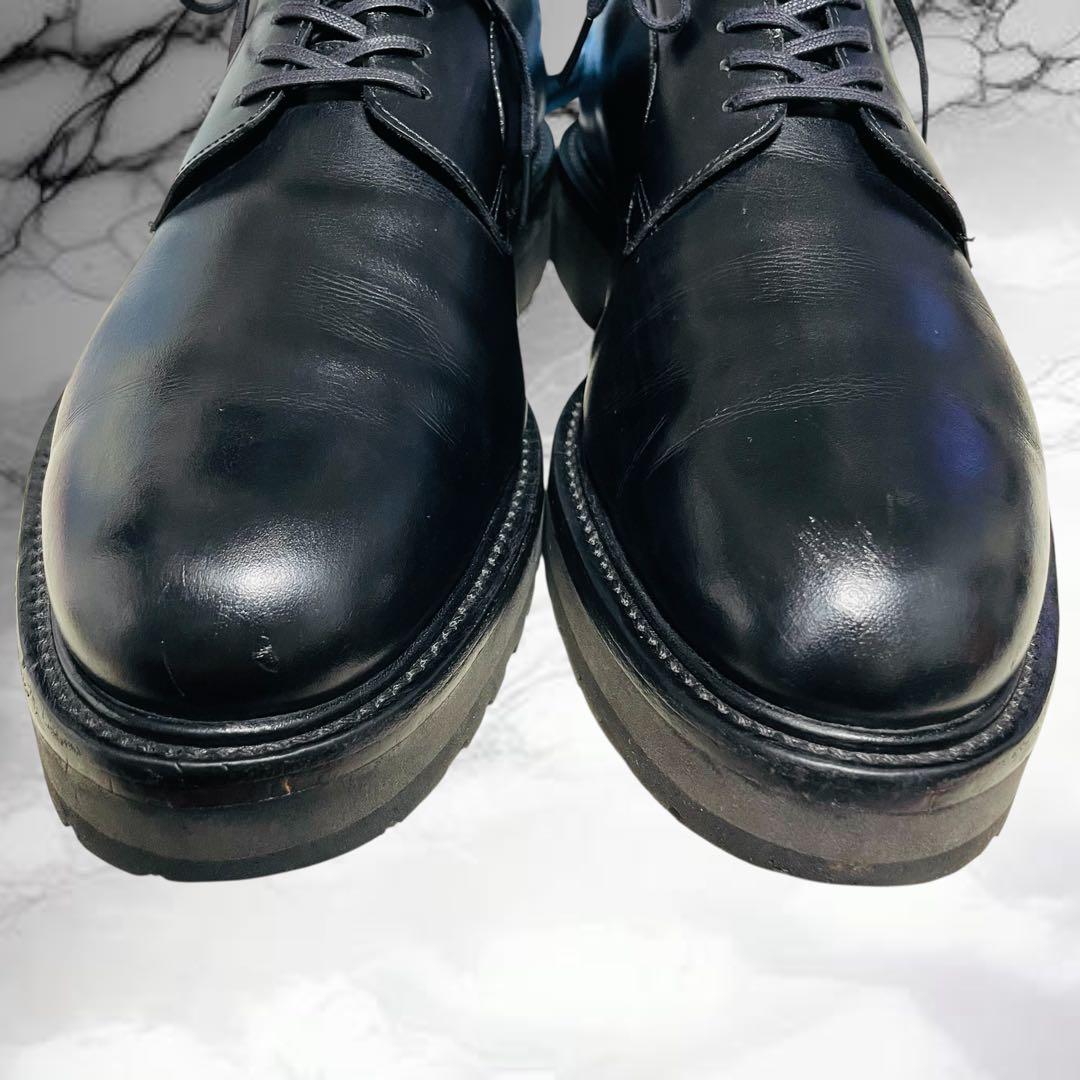 ダブルエイチ】WH プレーントゥ 外羽根 WHZB0001 ブラック 干場義雅