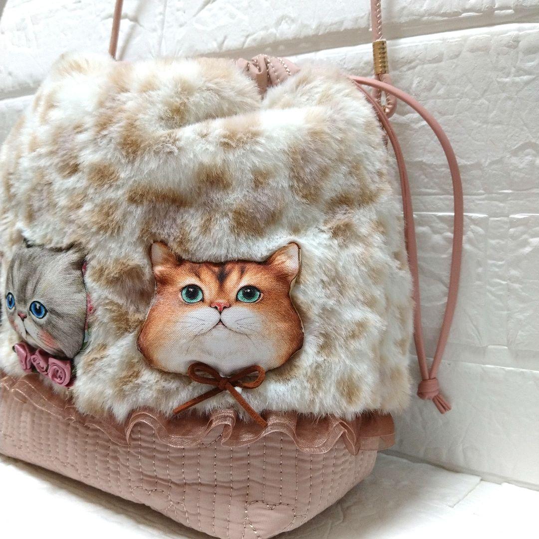 コ*ン様 コヤンイサムチョン☆巾着ショルダーバッグ ハートステッチ