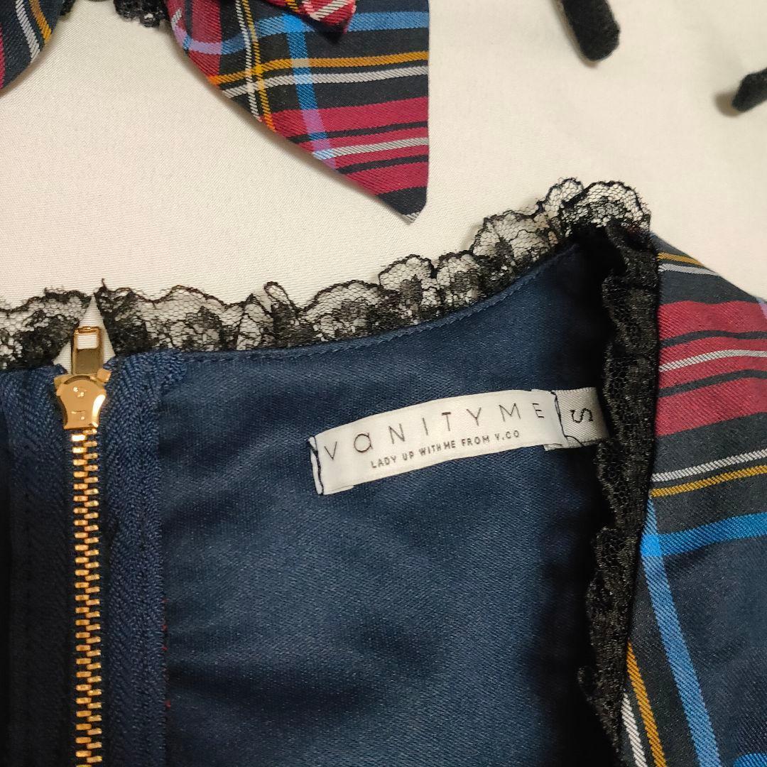 【エロかわ☆】5点セット 　VanityME えろかわチェックメイド Sサイズ