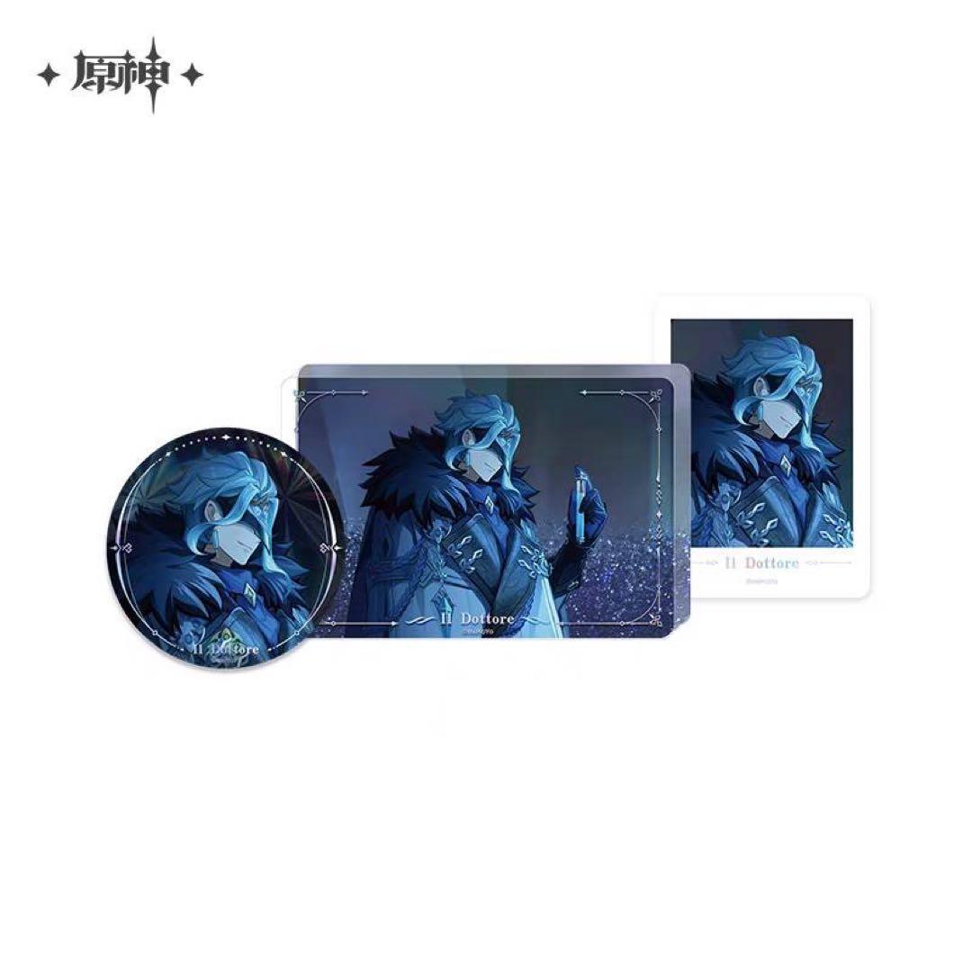 公式正規品 博士 冬夜愚戲 原神 ドットーレ 特典 ポラロイド 缶バッジ