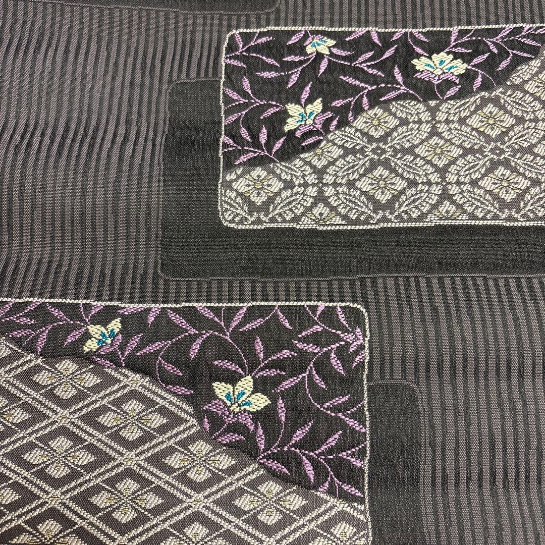 新品】名古屋帯 未仕立て パープルグレー