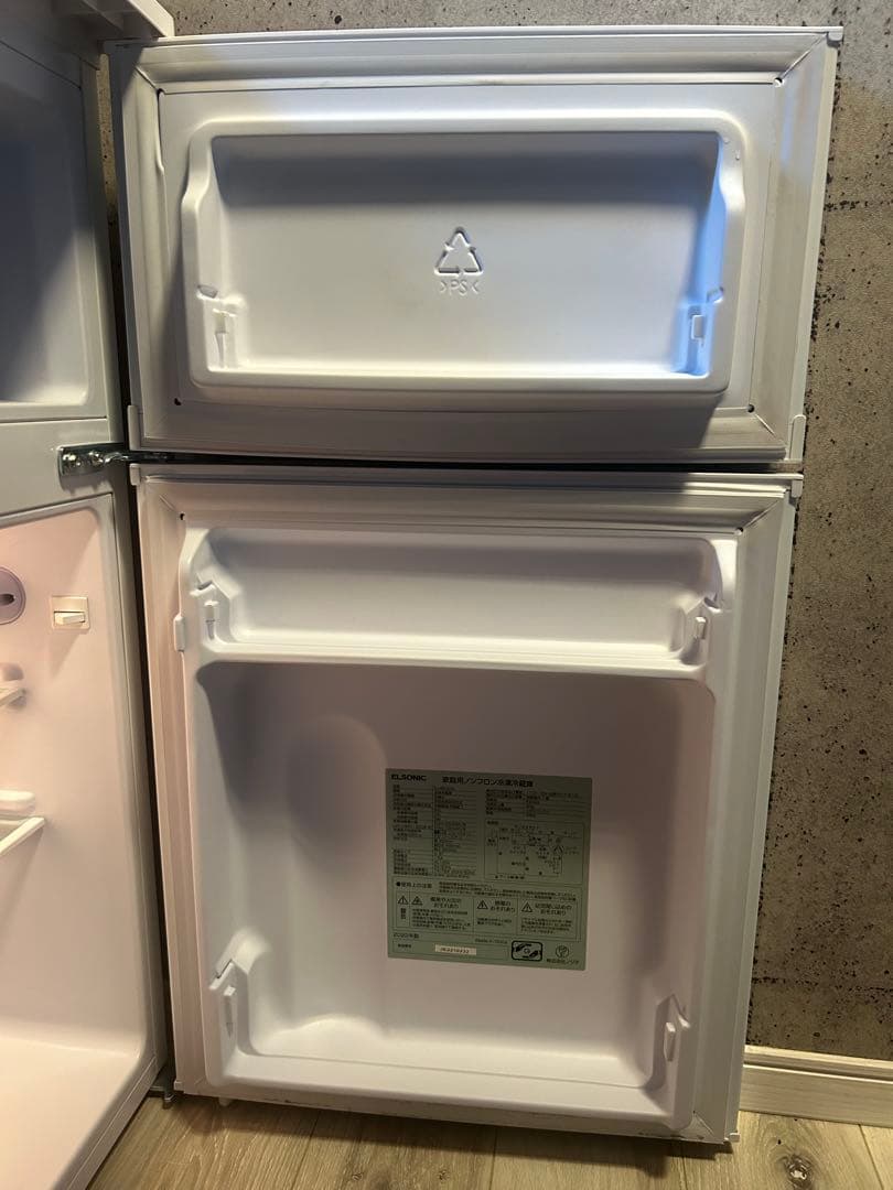 関東限定 ELSONIC 家庭用ノンフロン冷凍庫 2022年製 冷蔵庫