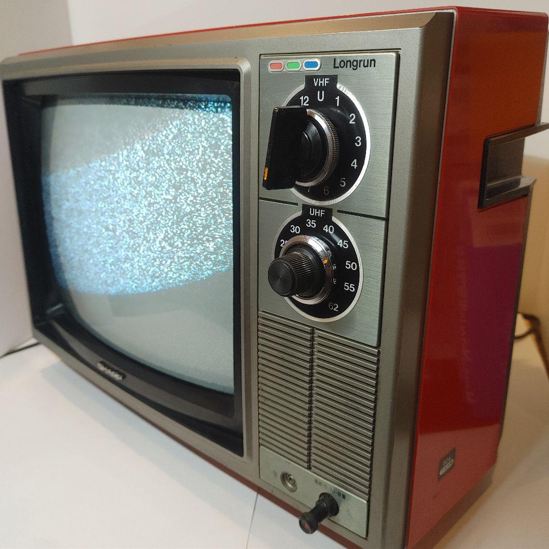 SHARP Longrun ブラウン管テレビ 赤 - メルカリ