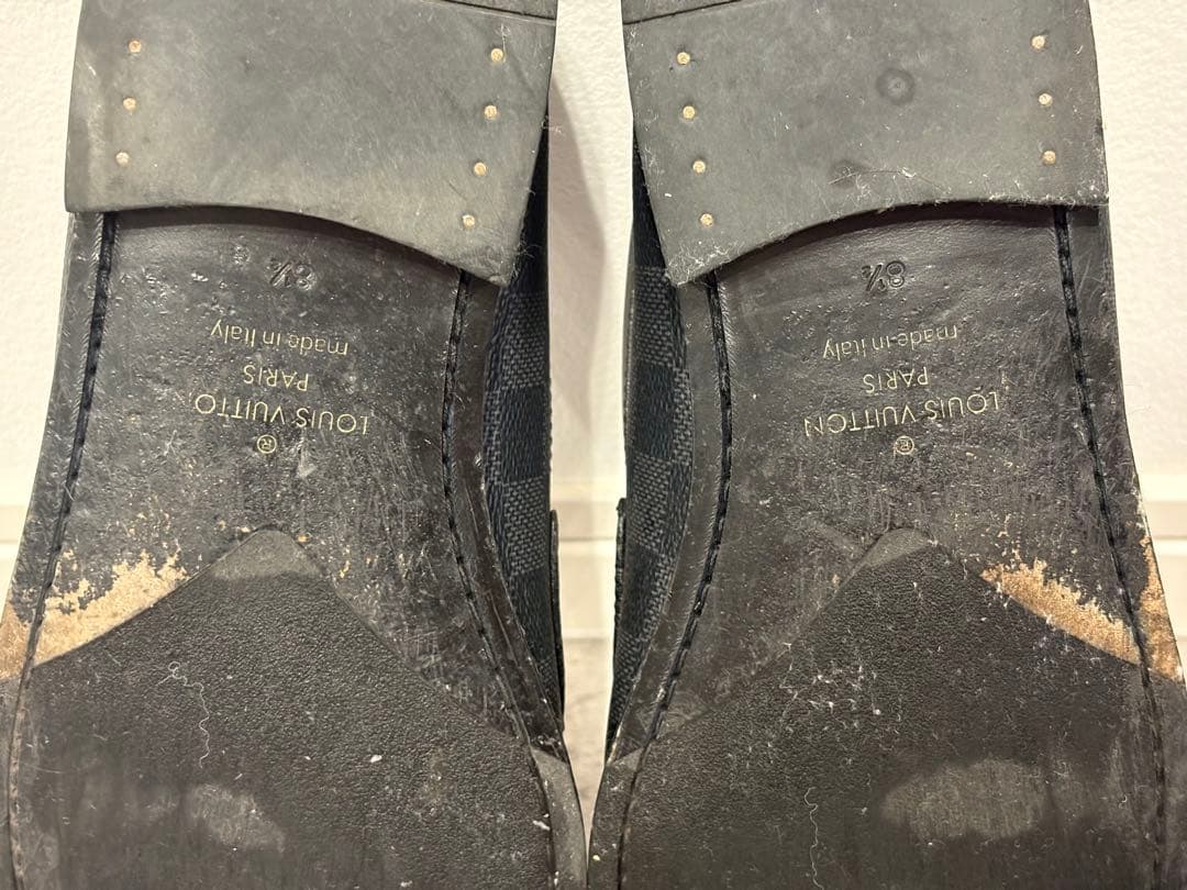 ルイ・ヴィトン メジャーローファー LVロゴ ダミエ 27.5cm