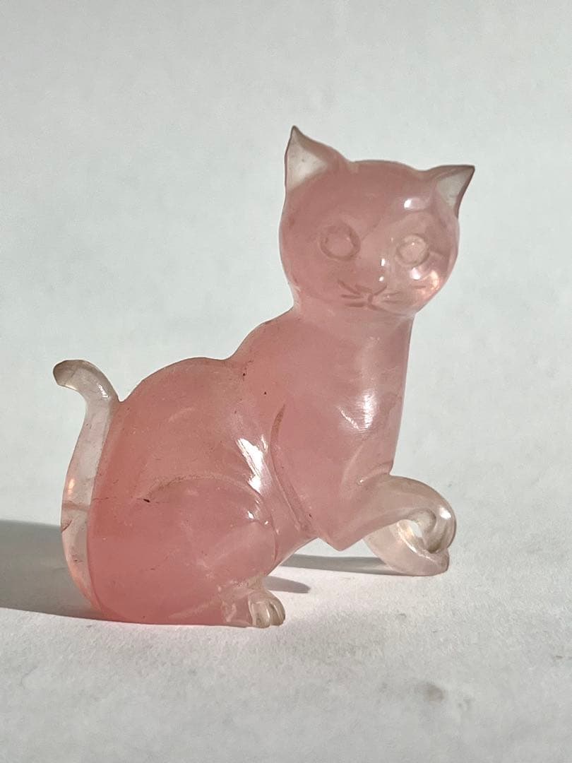 レトロ ねこの彫り物 ローズクォーツ 天然石 こまねこ ビンテージ 楽天市場】天然石 猫 カービング ネコ CAT 1個 オブシディアン