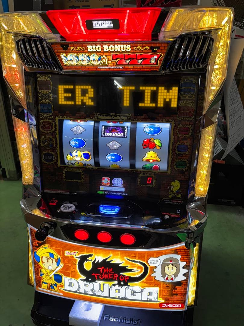 スマスロ　実機 税込 ミズホ Ｌドルアーガの塔ＺＡ（スマスロ ドルアーガの塔） スマスロ遊技用ユニット取り付け済みLドルアーガの塔ZA 中古パチスロ