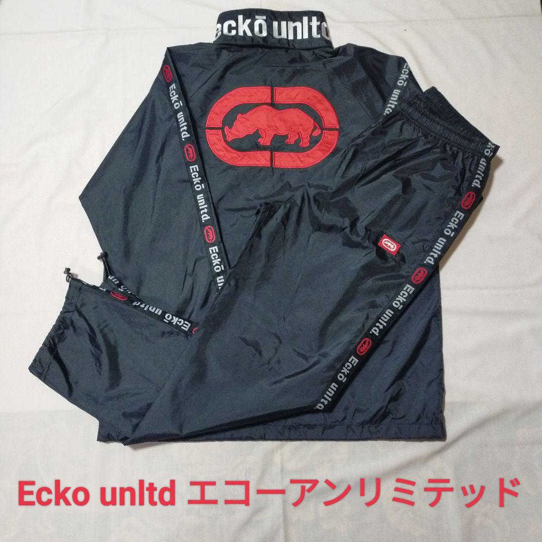 エコーアンリミテッド メンズ ナイロンジャケット パンツ セットアップ