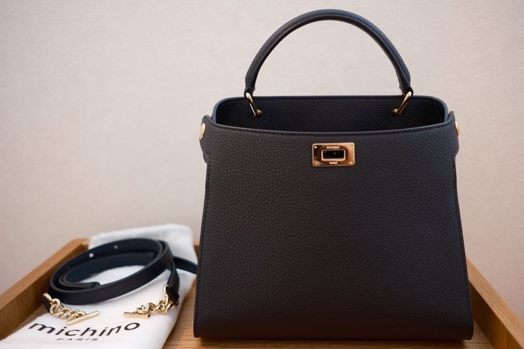 ミチノパリ ルテスミニ ブラック ゴールド金具 - メルカリ