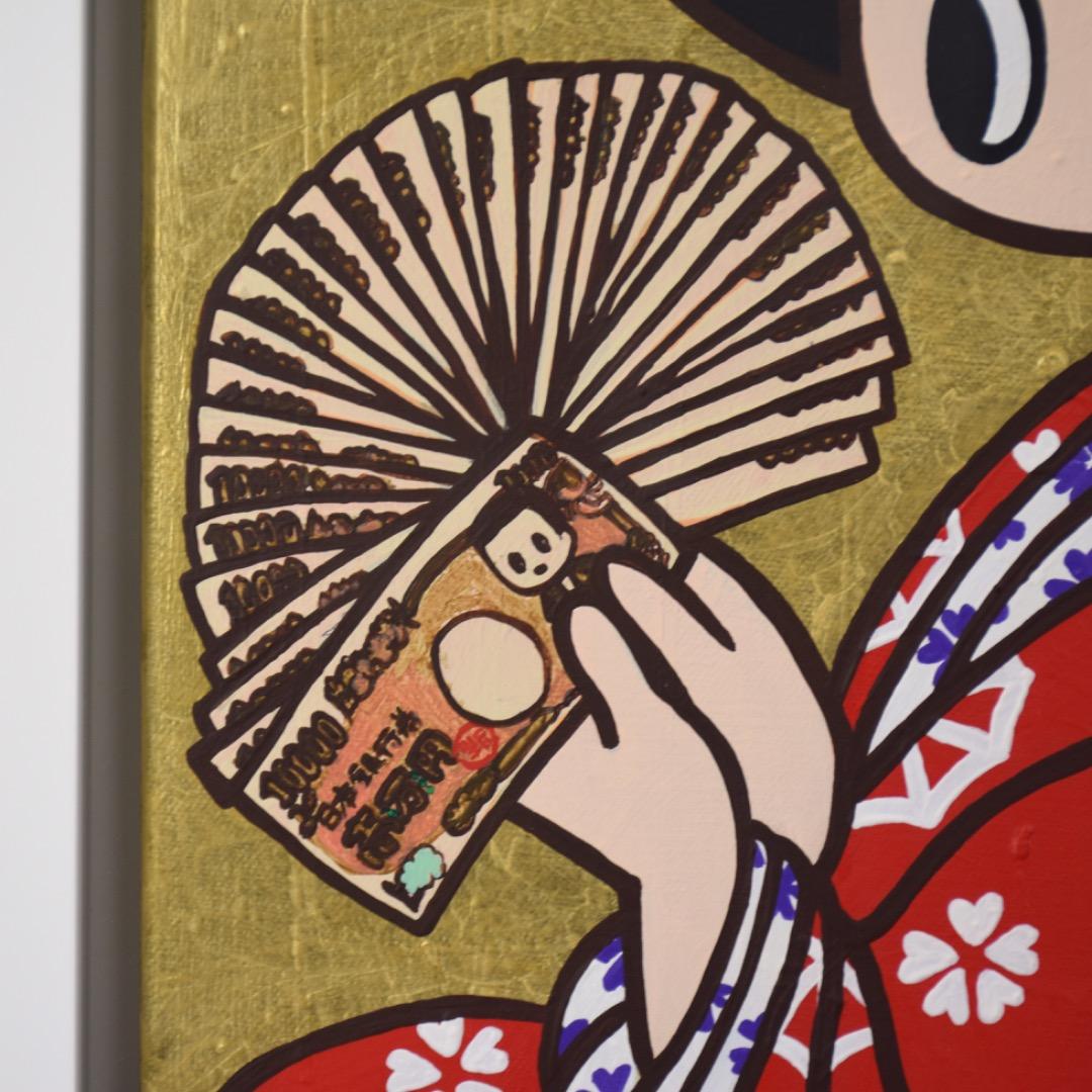 細川真希 キャンバス作品「参拾壱萬円也」6号 2017