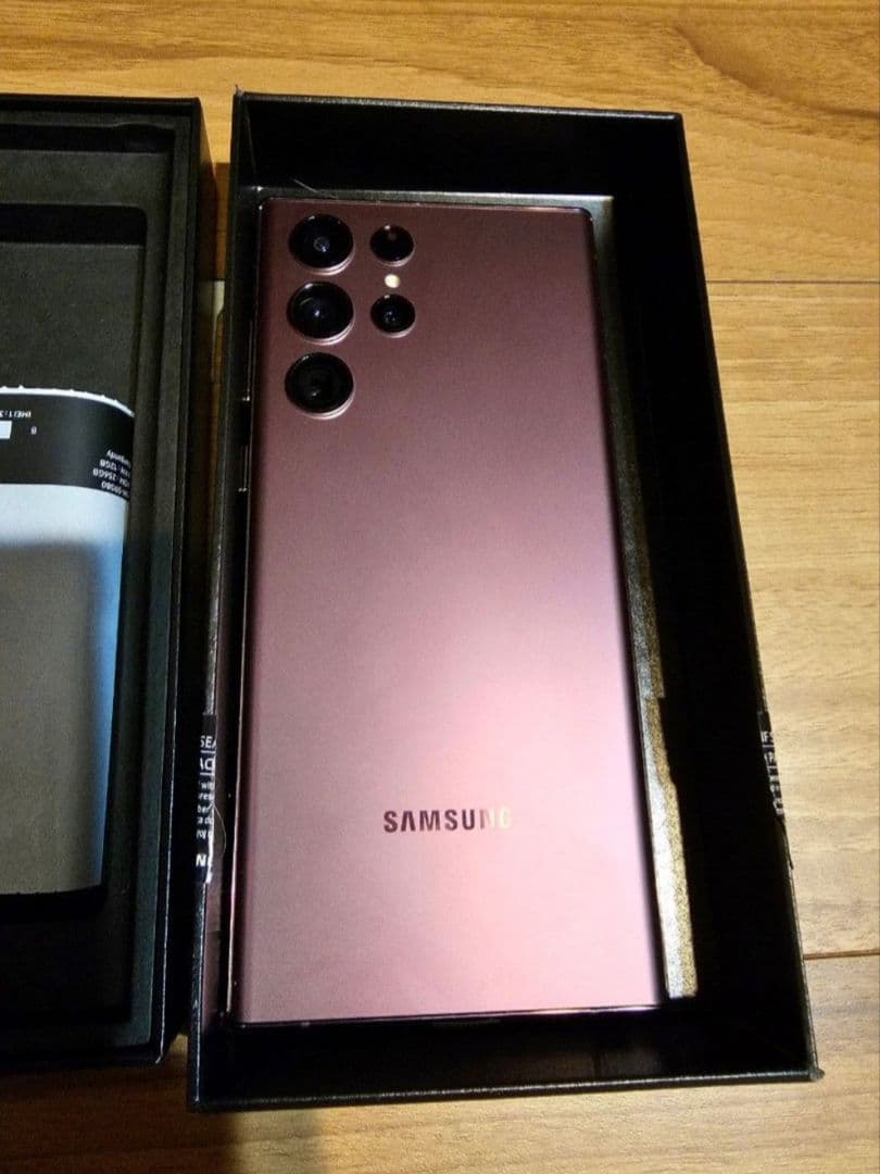 香港版 香港版 Galaxy S22 Ultra バーガンディ 256GB SIMフリー