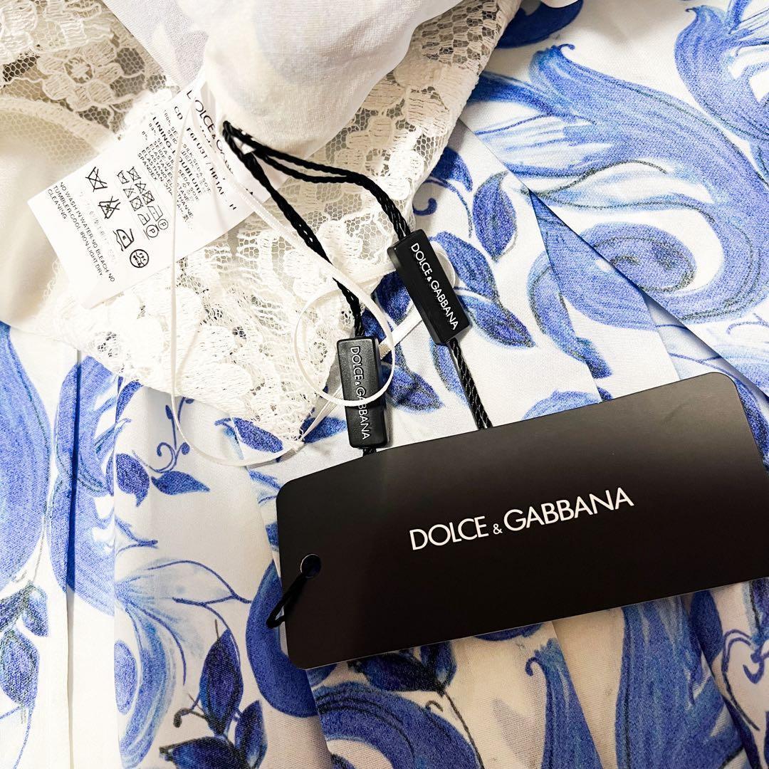 タグ付 近年 ドルチェ&ガッパーナ マジョリカ ワンピース ブルー