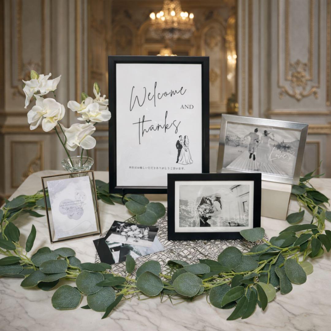 ウェルカムスペース まとめ売り 結婚式 ミールヘーデン【モノトーン