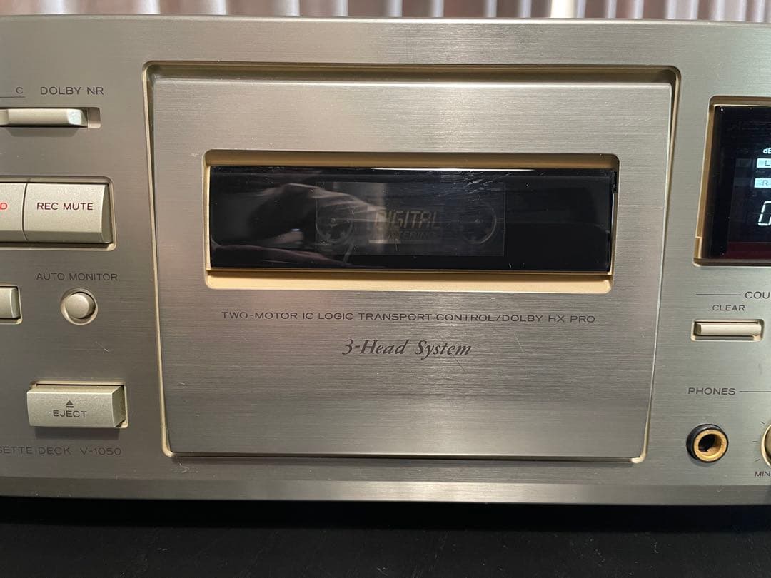 美品】【希少】TEAC V-1050 カセットデッキ ゴールド リモコン付