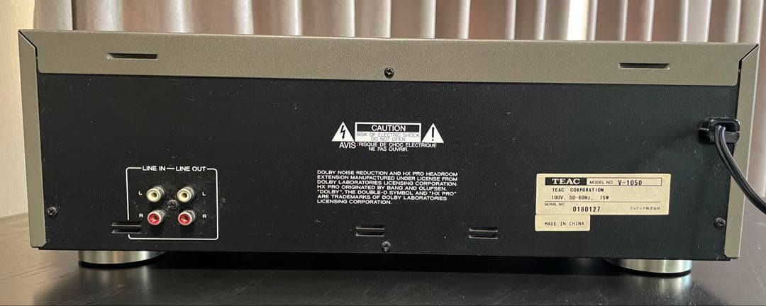 美品】【希少】TEAC V-1050 カセットデッキ ゴールド リモコン付