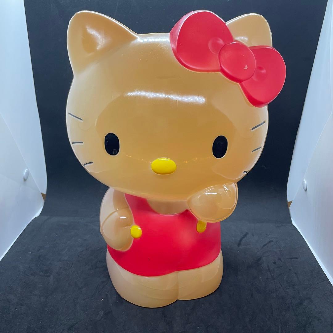 匿名発送】サンリオ キティ貯金箱 ビッグサイズ レトロ 日焼けキティ