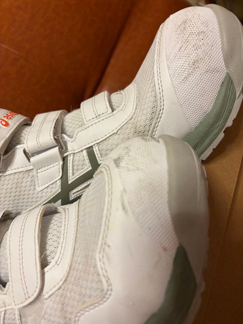 asics WINJOG DP216 安全靴 25.5cm ホワイト/グリーン