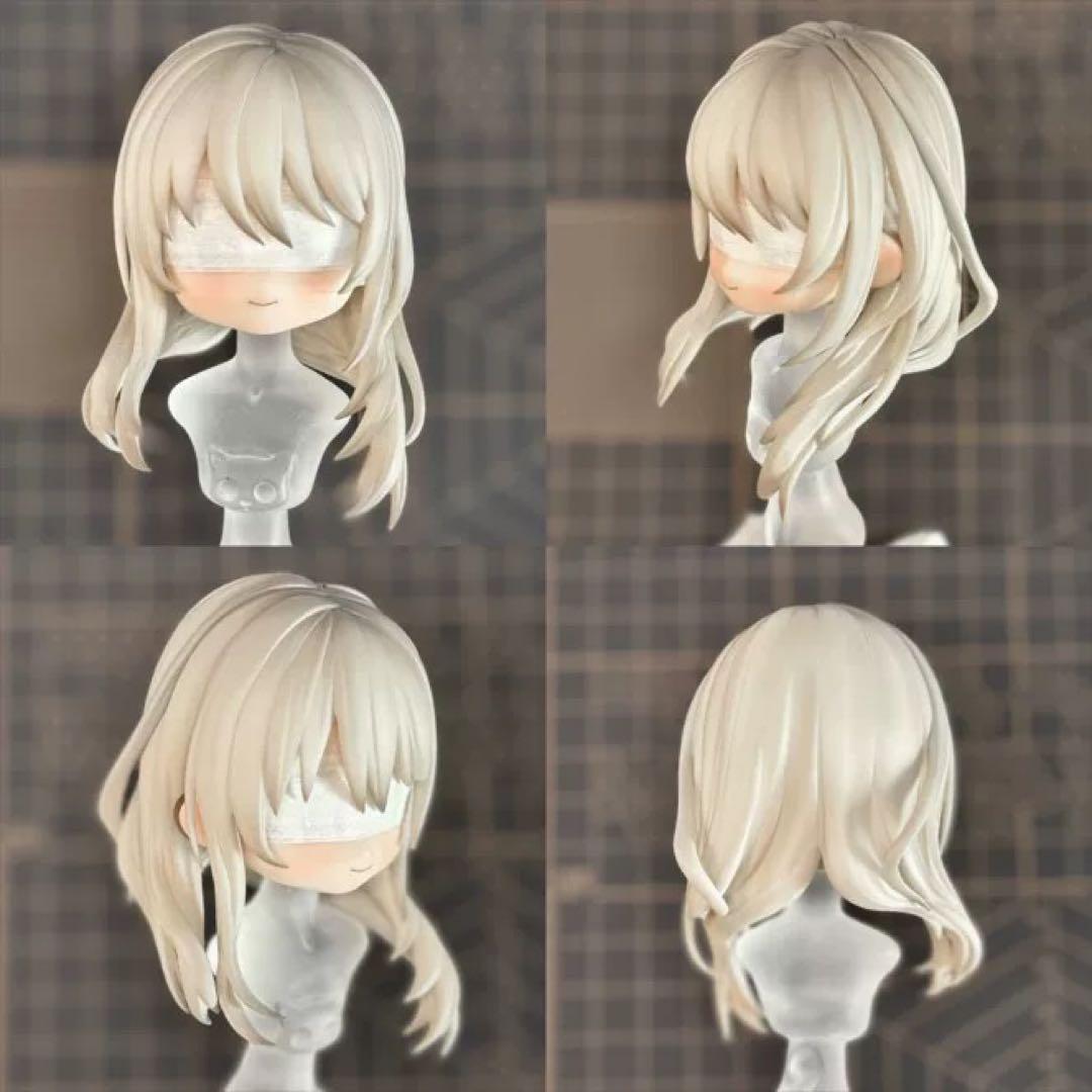現物 ねんどろいど ヘアパーツ ロング 白髪 - メルカリ