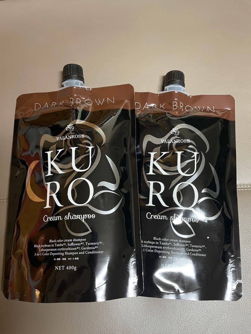 バランローズKURO ダークブラウン クリームシャンプー 2個セット400×2 バランローズ＊クロクリームシャンプー (ダークブラウン,400g)×2P KURO