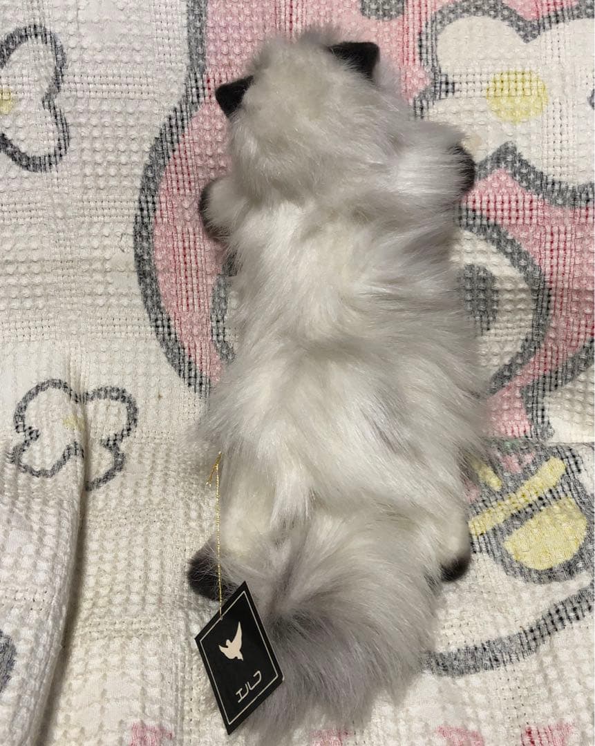 昭和レトロ ヴィンテージ 株エルフ ヒマラヤン 猫 ぬいぐるみ 中古品