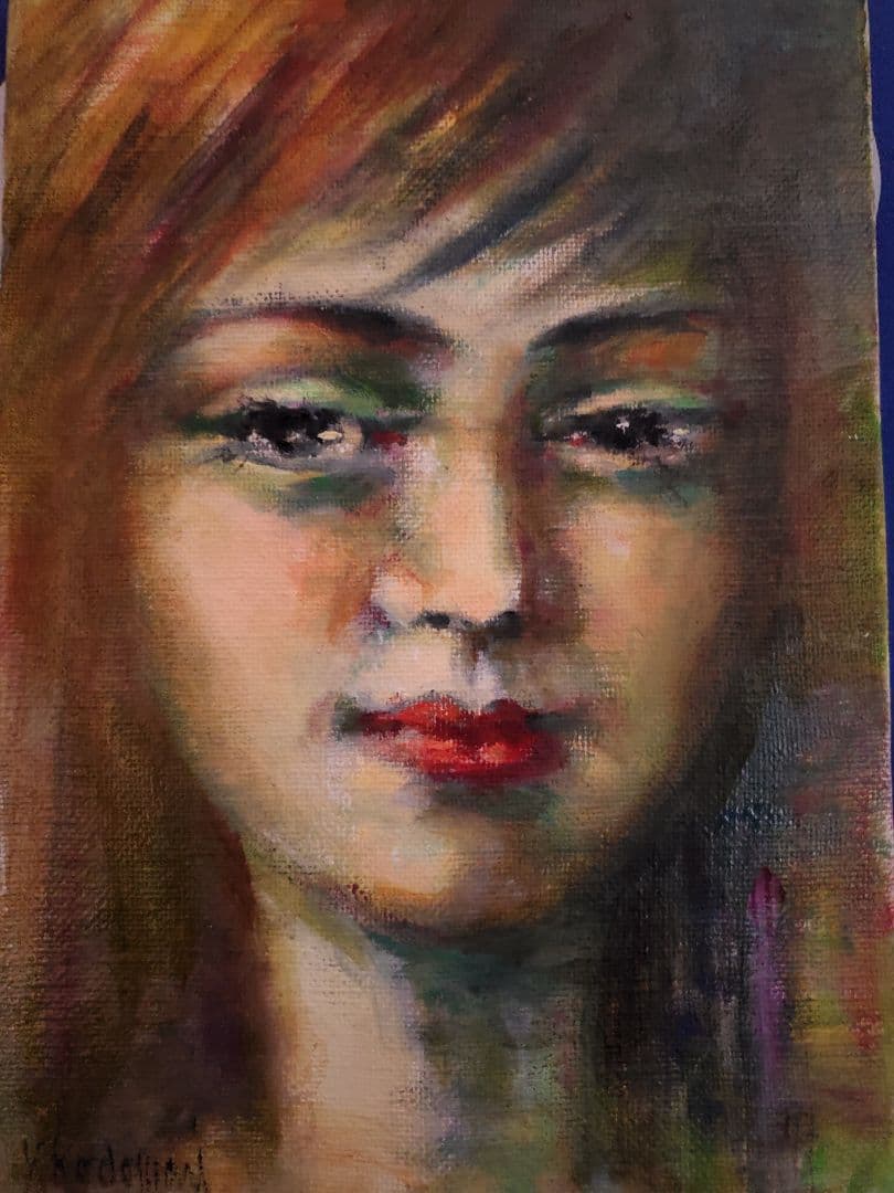 油彩画 人物 SMサイズ 小泊 芳彦作 - メルカリ 油彩画 波濤 小泊 芳彦作