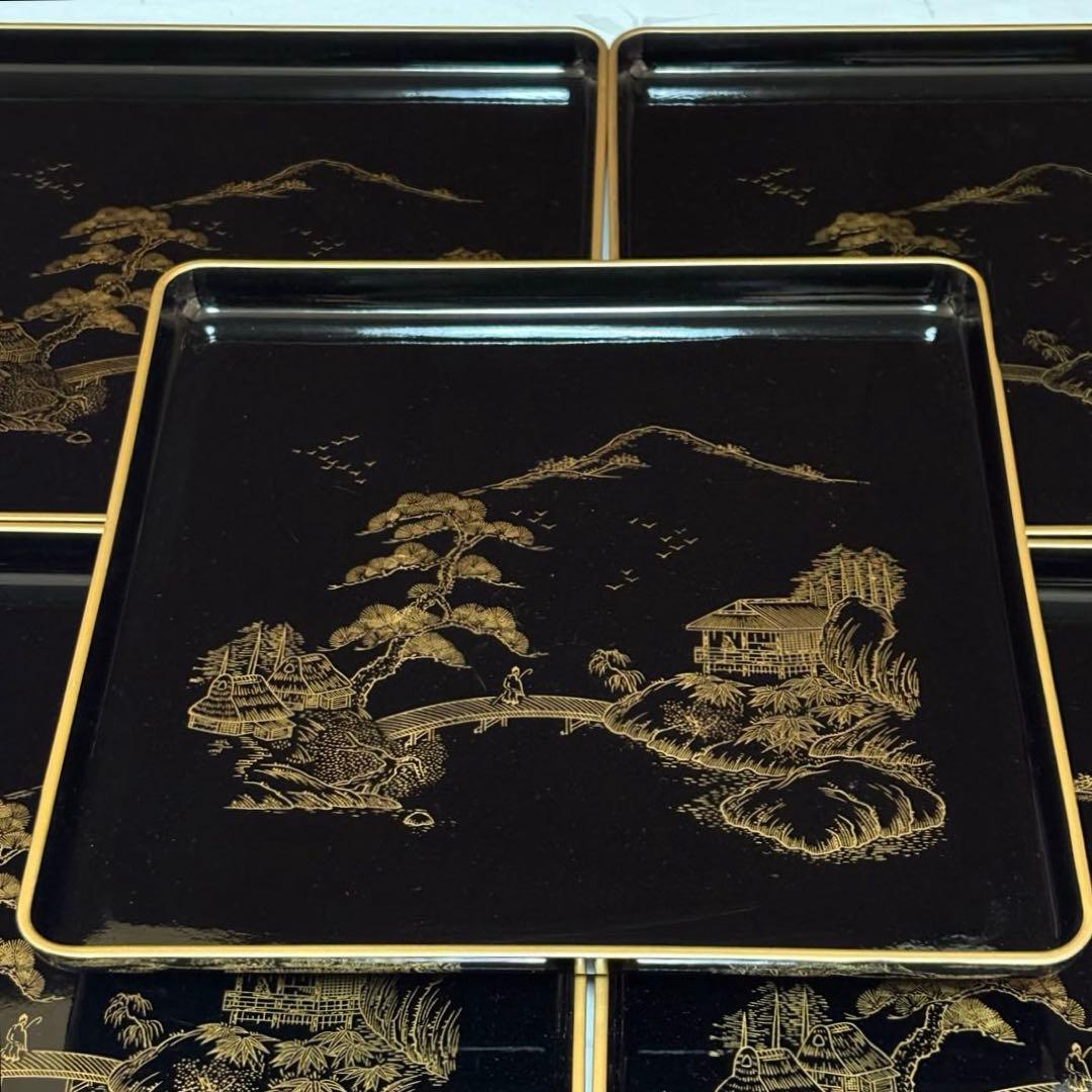 輪島塗 特製 優美堅牢 本仕立 懐石膳 会席膳 御膳 5膳 - メルカリ