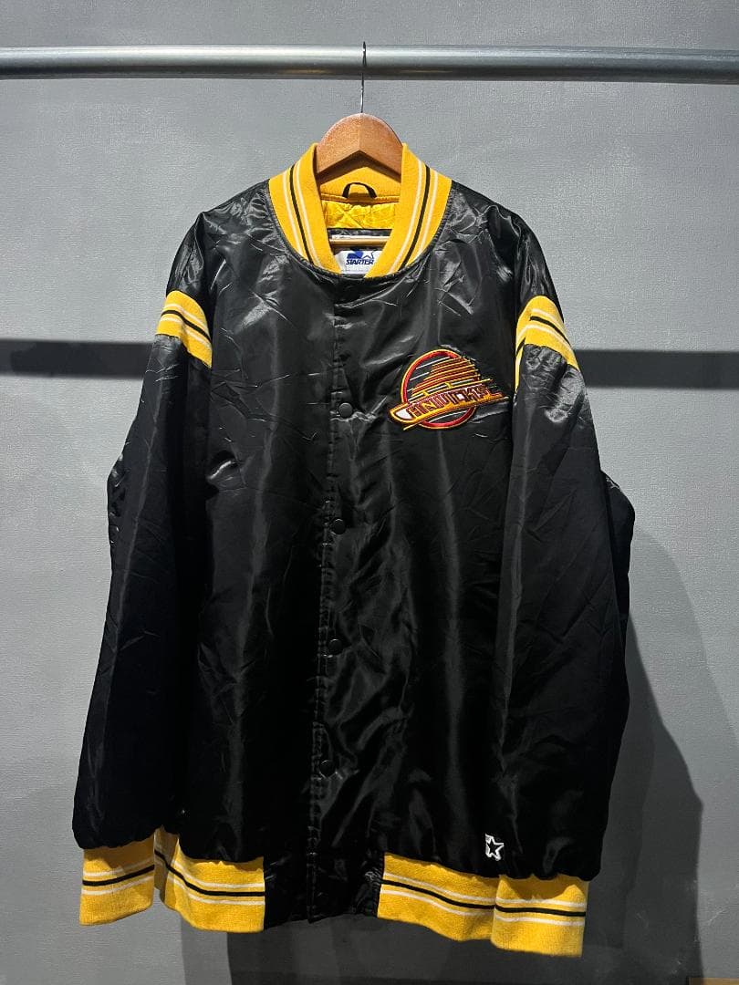 古着】STARTER グリズリーズ ナイロンスタジャン ブラック