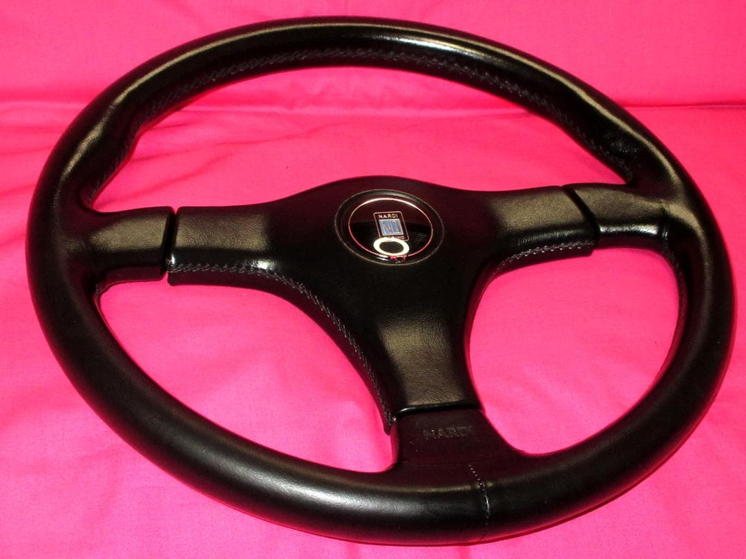 6273 FET正規品 NARDI GARA3 Type3 ナルディ ガラ3 Nardi Gara3 Type-3 Steering Wheel 365MM Black Leather With Black