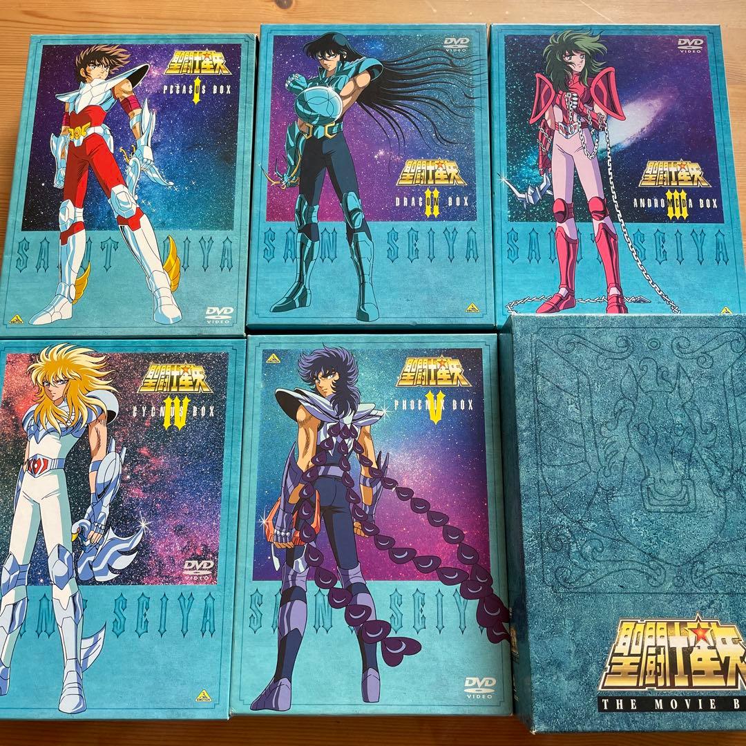 値下げ】全巻ブックレット付き 聖闘士星矢DVD-BOX 全話フィギュア6セット