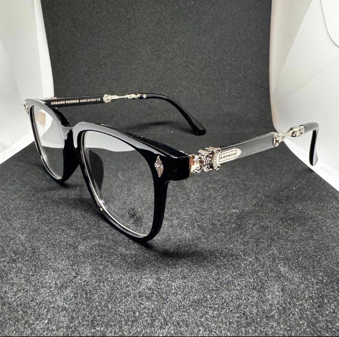 最安値】伊達メガネ サングラス クロス シルバー y2k クロムハーツ好き