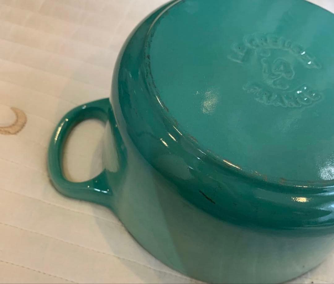 ル・クルーゼ ココットロンド 14cm クールミント 離乳食 小鍋 インテリア